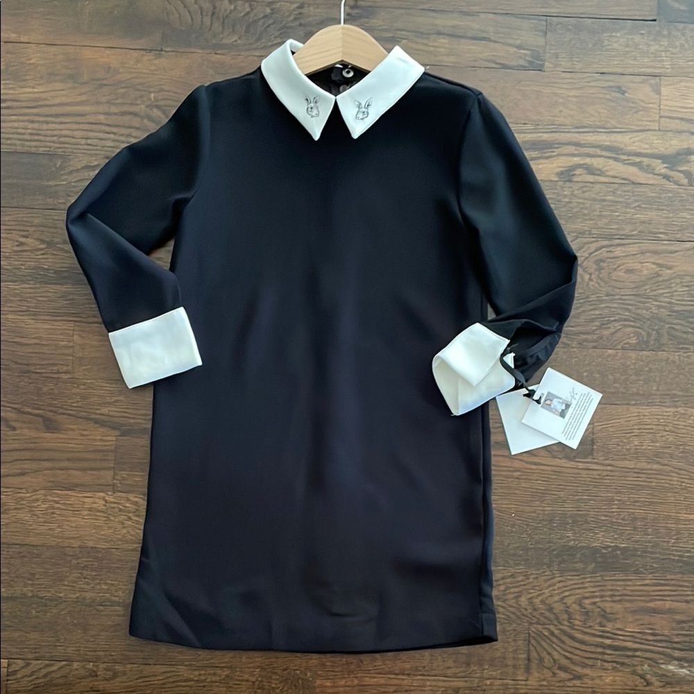 Victoria Beckham Elegant Black and White Kids Dress